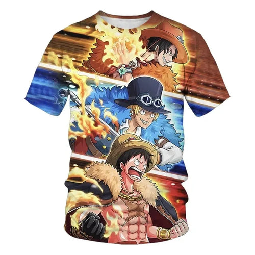 Luffy Gear 5 One Piece T-shirt Kids Boys Girls Clothes Children's