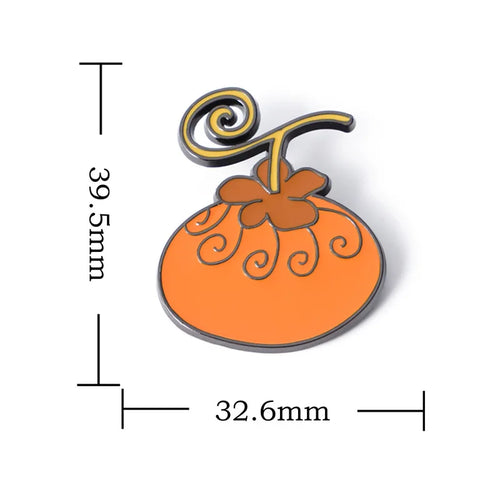 Anime ONE PIECE Devil Fruit Lapel Pins for Backpack Enamel Pin Men