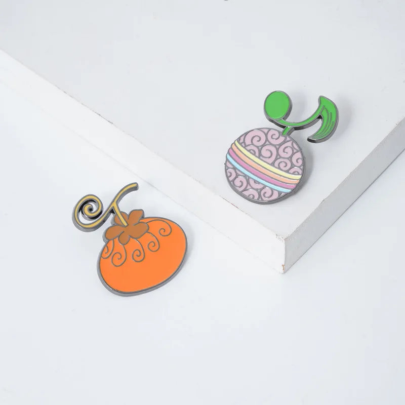 Anime ONE PIECE Devil Fruit Lapel Pins for Backpack Enamel Pin Men