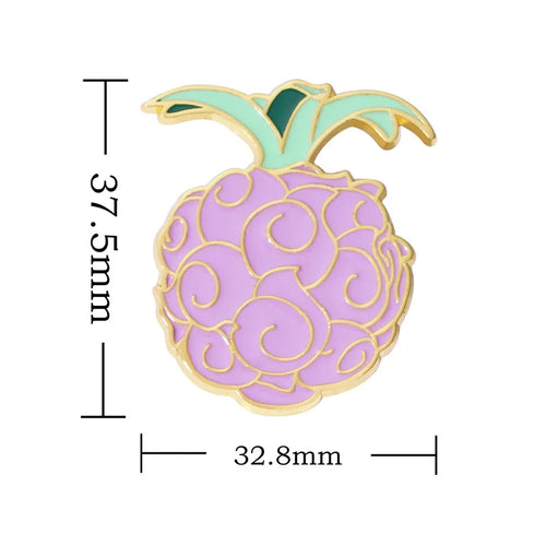 Anime ONE PIECE Devil Fruit Lapel Pins for Backpack Enamel Pin Men