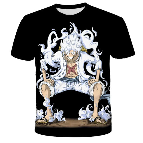 Luffy Gear 5 One Piece T-shirt Kids Boys Girls Clothes Children's