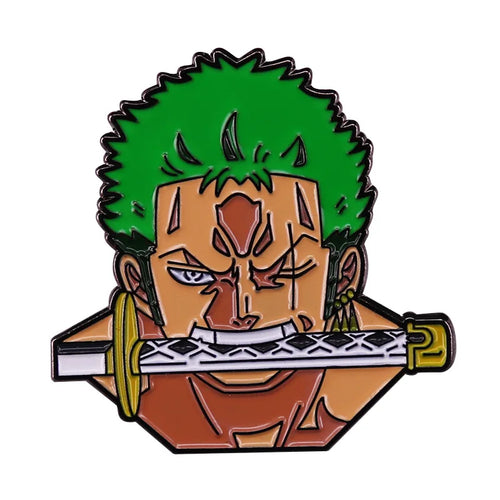 Japanese Anime Cool Cosplay Enamel Pins Cute Pins Zoro Badge Devil