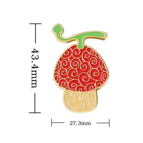 Anime ONE PIECE Devil Fruit Lapel Pins for Backpack Enamel Pin Men