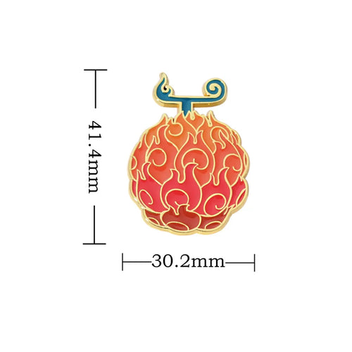 Anime ONE PIECE Devil Fruit Lapel Pins for Backpack Enamel Pin Men