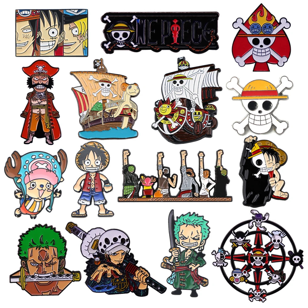 Japanese Anime Cool Cosplay Enamel Pins Cute Pins Zoro Badge Devil